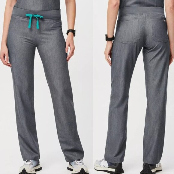 Figs Livingston Basic Scrub Pants in Graphite Gray S20605 - Picture 1 of 13